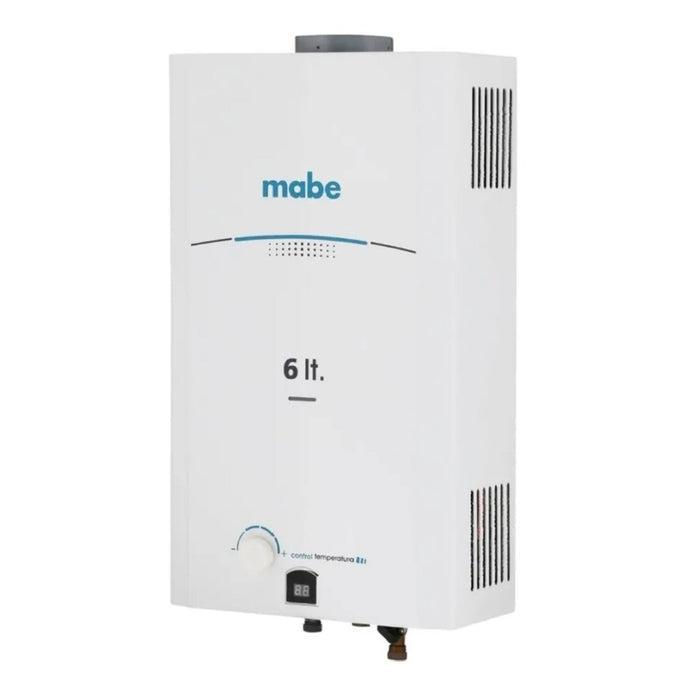 Calentador instántaneo de agua gas natural CMP60TNBN Mabe 1 servicio, 6 litros
