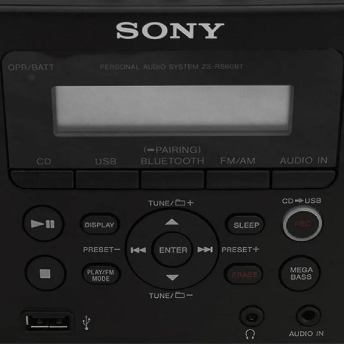 Radiograbadora ZS-RS60BT Sony Am/fm/usb/cd Aux Mp3 Bluetooth