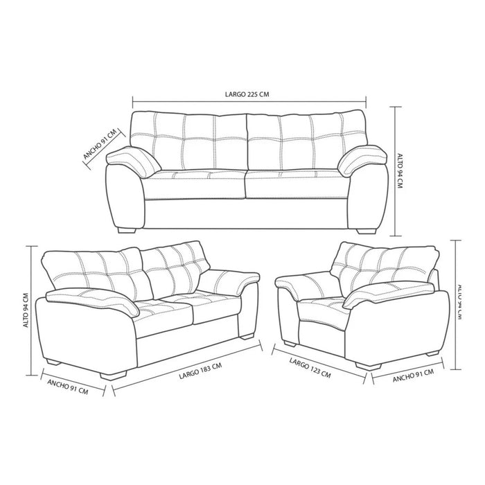 Sala Galicia Divano 321 Sofa, love seat y sillón, lino